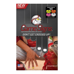 Game Signs - Catcher Stickers are easy to use, easy to remove and durable enough to withstand the roughest of games - As seen at the MLB and NCAA levels