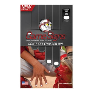 Game Signs - Catcher Stickers are easy to use, easy to remove and durable enough to withstand the roughest of games - As seen at the MLB and NCAA levels